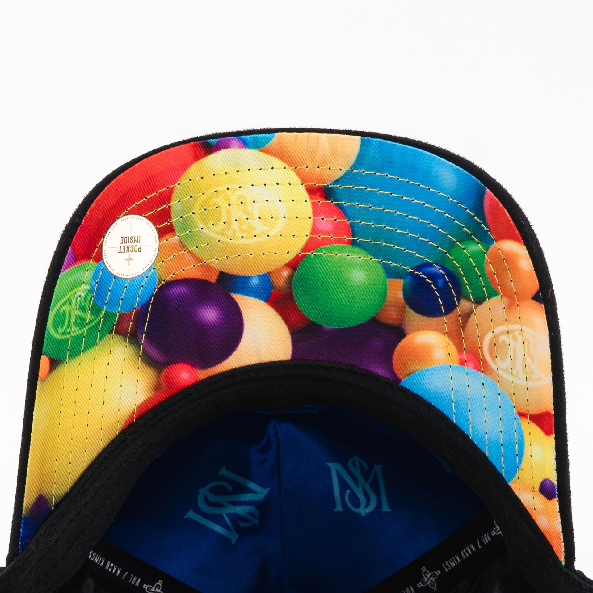 Gorra Mr Kash MONEY MAKES ME HAPPY BLK SUEDE | Snapback Visera Curva