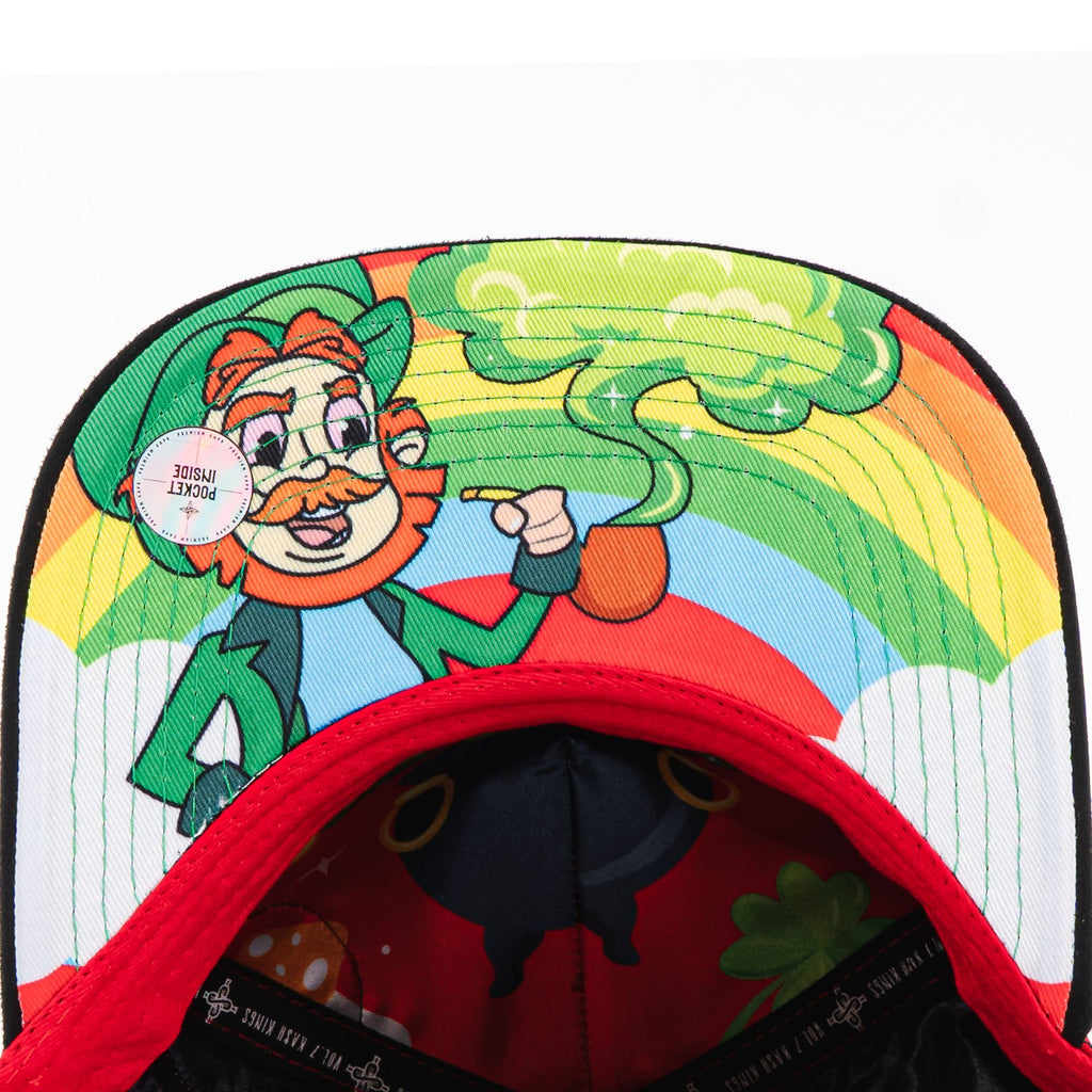 Gorra Mr Kash LUCKY CASH RED/BLK VISOR SUEDE | Snapback Visera Plana