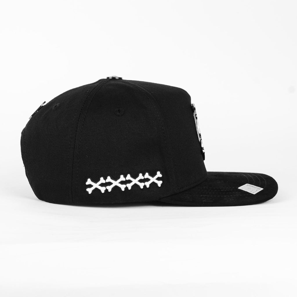 Gorra Bigg Boss AMIRI METAL ALL BLACK de Tela y Gamuza | Snapback Visera Semicurva