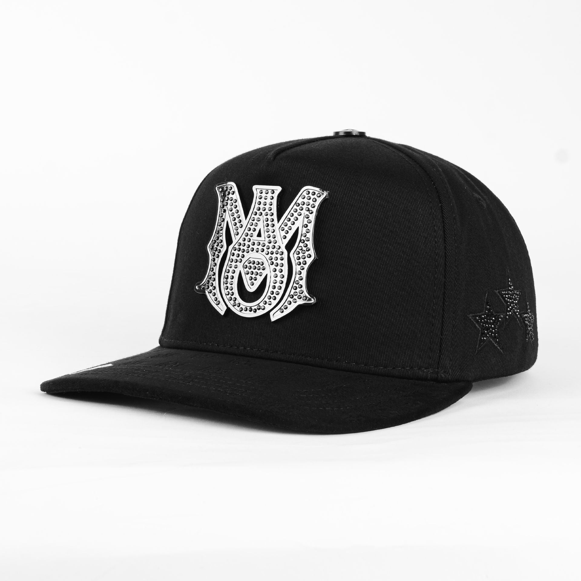 Gorra Bigg Boss AMIRI METAL ALL BLACK de Tela y Gamuza | Snapback Visera Semicurva