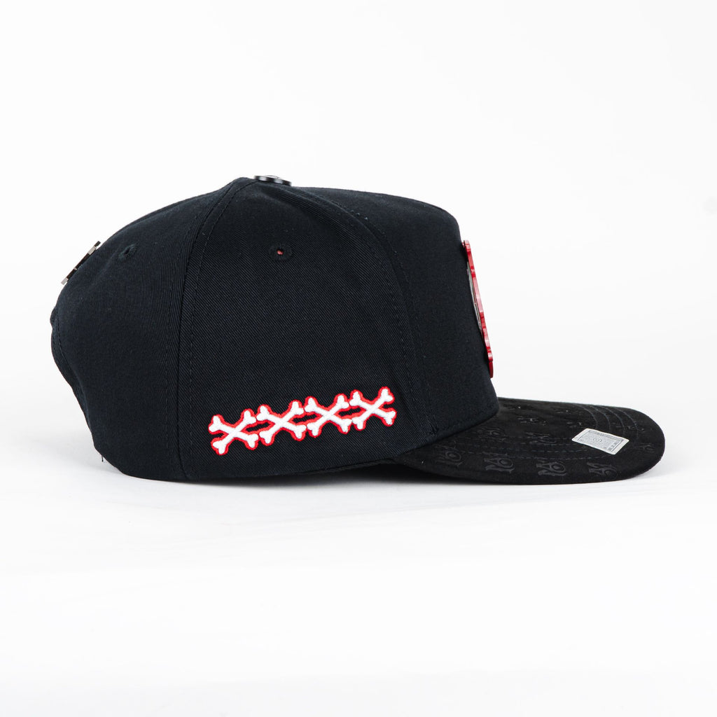 Gorra Bigg Boss AMIRI METAL RED/BLACK de Tela y Gamuza | Snapback Visera Semicurva