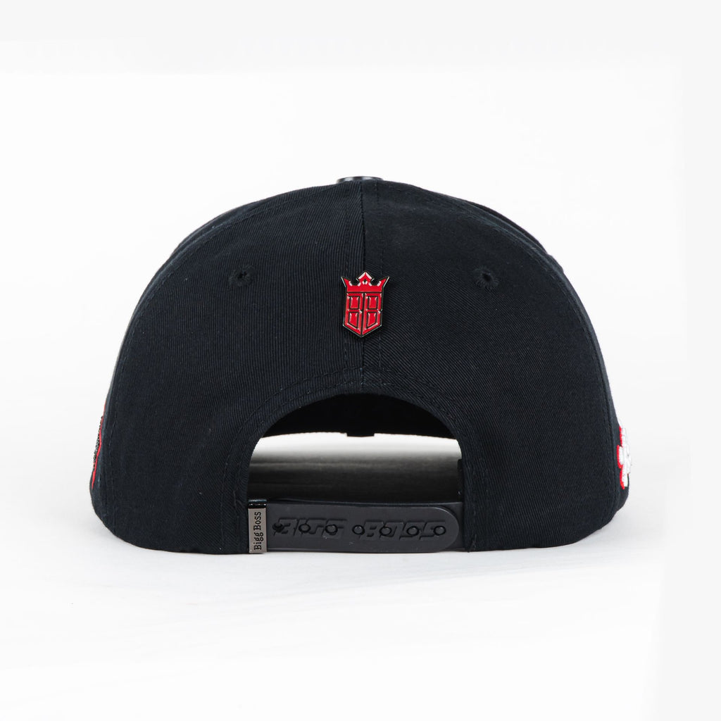 Gorra Bigg Boss AMIRI METAL RED/BLACK de Tela y Gamuza | Snapback Visera Semicurva