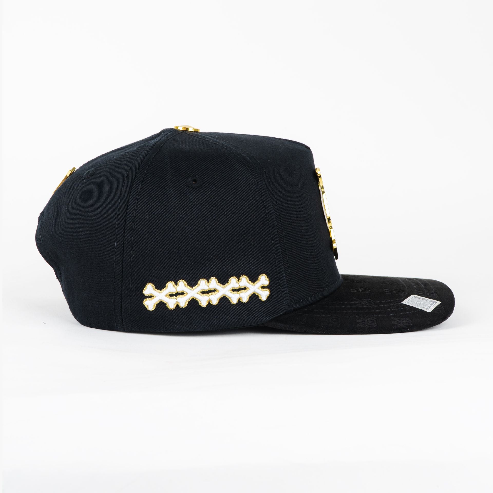 Gorra Bigg Boss AMIRI METAL GOLD/BLACK de Tela y Gamuza | Snapback Visera Semicurva