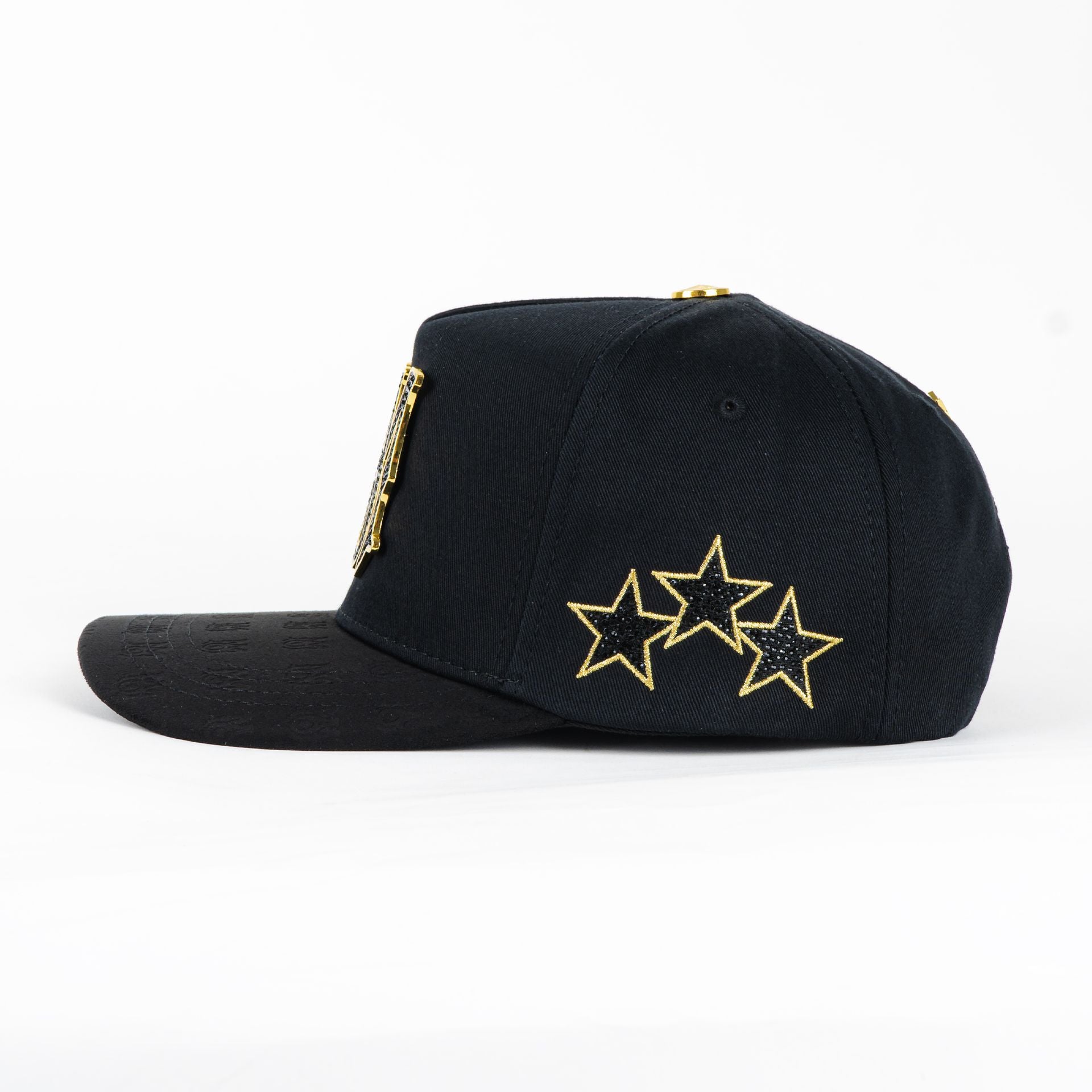 Gorra Bigg Boss AMIRI METAL GOLD/BLACK de Tela y Gamuza | Snapback Visera Semicurva