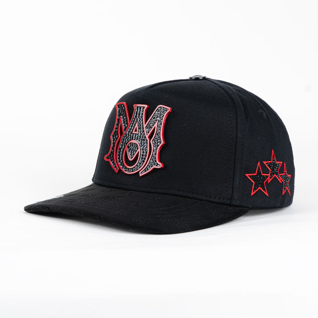 Gorra Bigg Boss AMIRI METAL RED/BLACK de Tela y Gamuza | Snapback Visera Semicurva