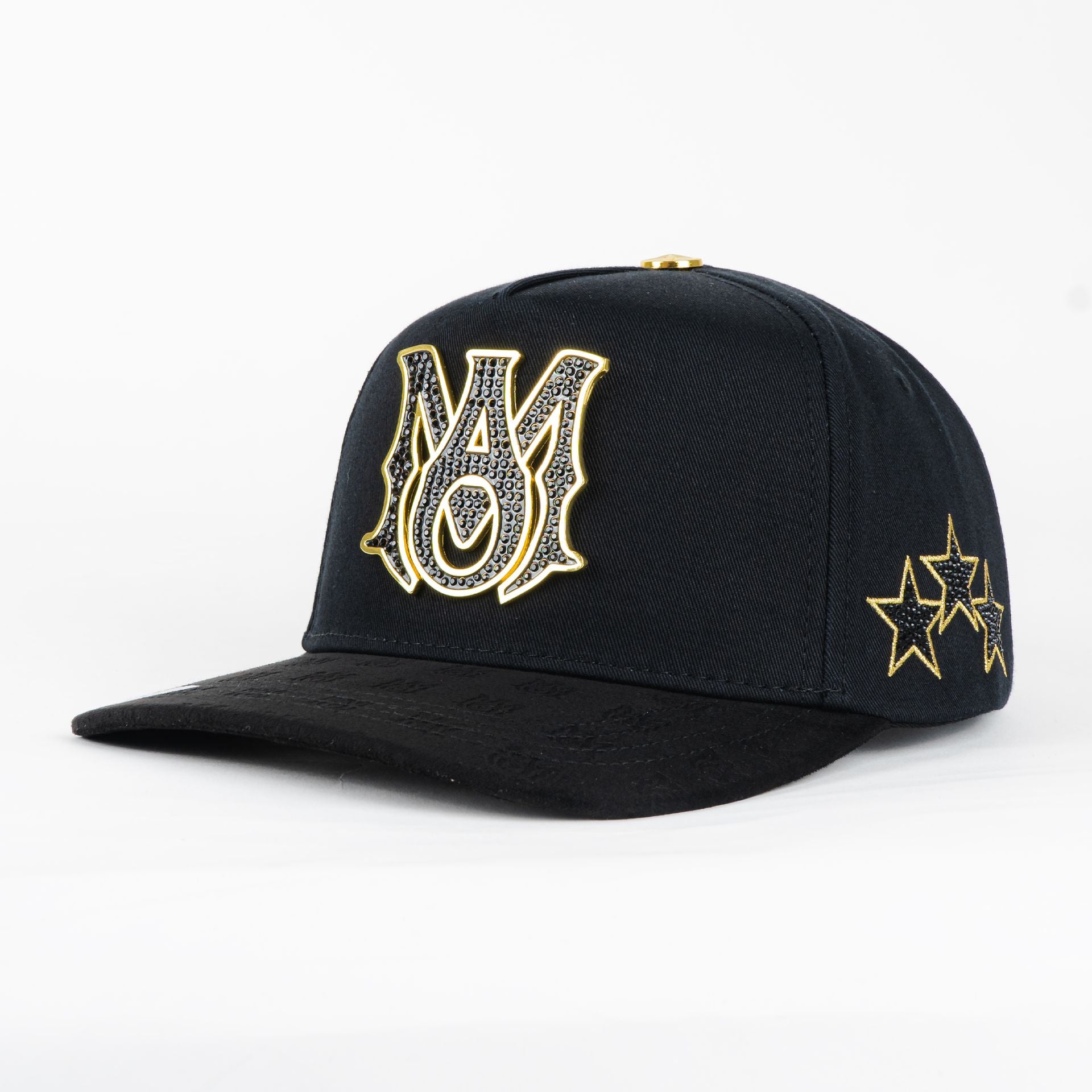 Gorra Bigg Boss AMIRI METAL GOLD/BLACK de Tela y Gamuza | Snapback Visera Semicurva