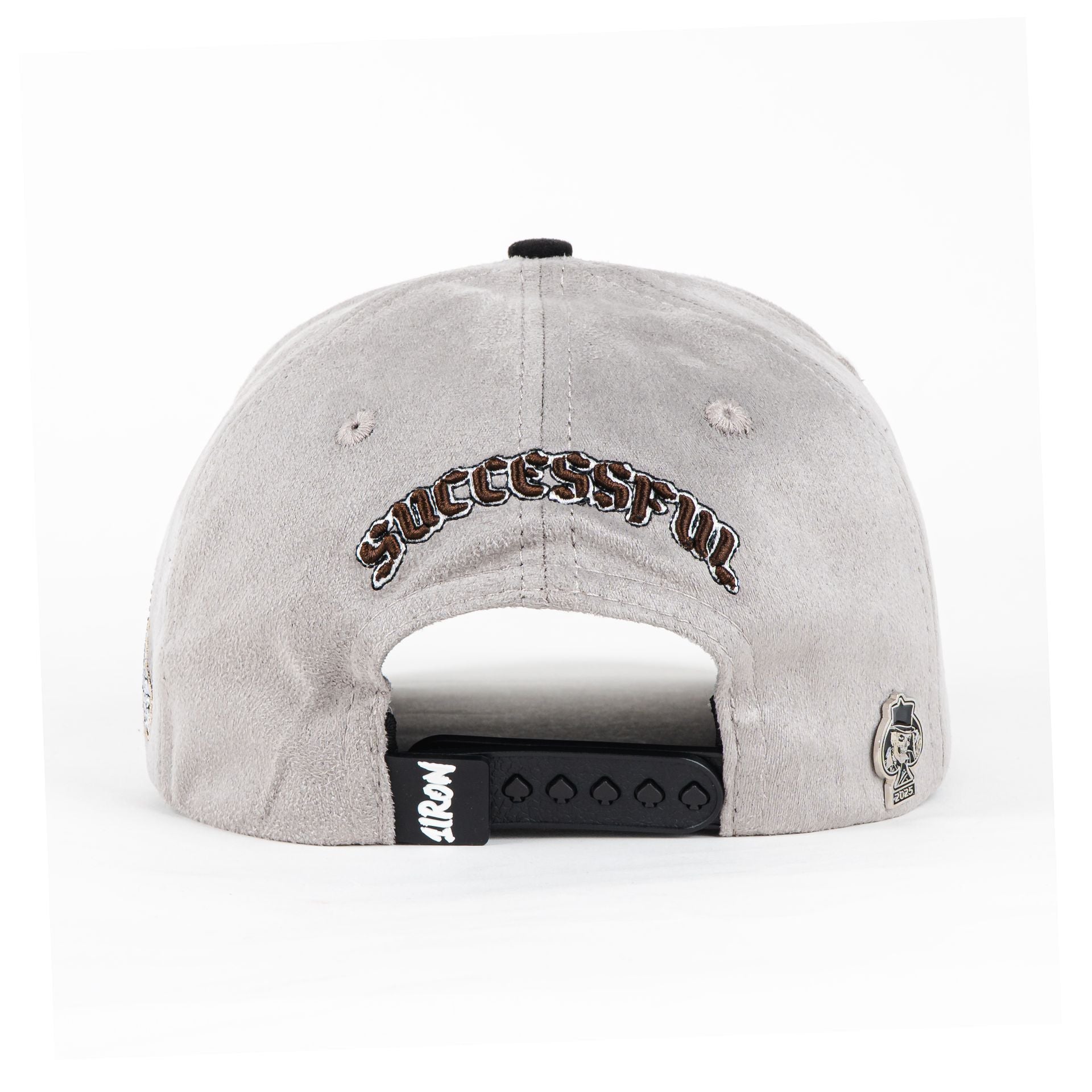 Gorra 1IRON TRENDY IRON BONES GRY/BLK SUEDE | Snapback Visera Curva