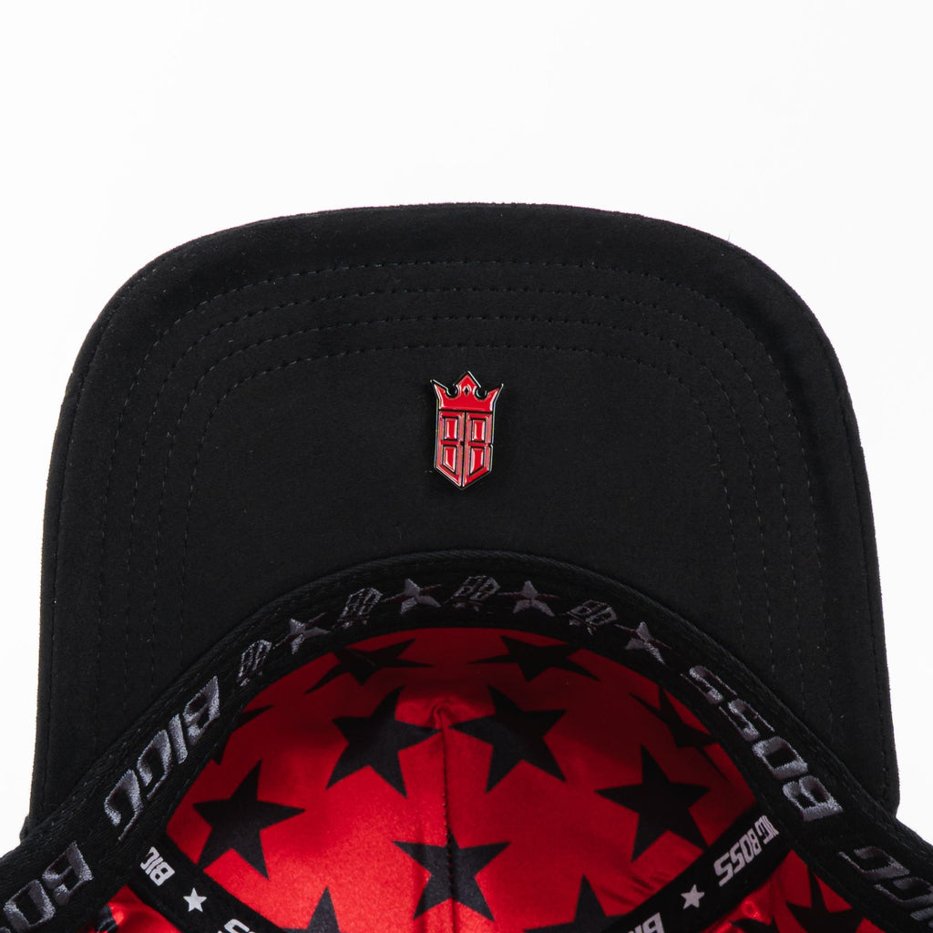 Gorra Bigg Boss AMIRI METAL RED/BLACK de Tela y Gamuza | Snapback Visera Semicurva