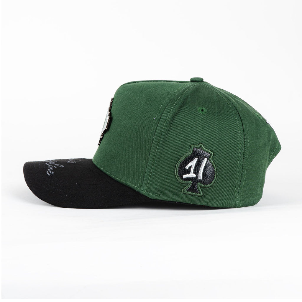 Gorra 1IRON TRENDY LUCKY BET GREEN/BLK SUEDE | Snapback Visera Curva
