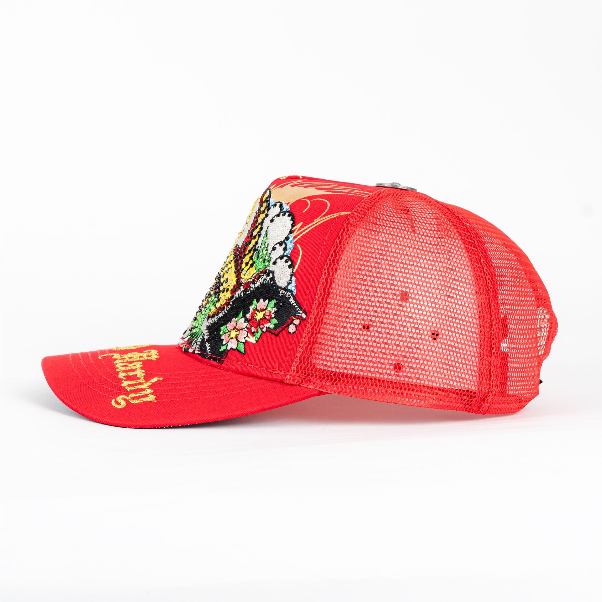 Gorra ED HARDY TIGER RED RHINESTON | Snapback Visera Semicurva