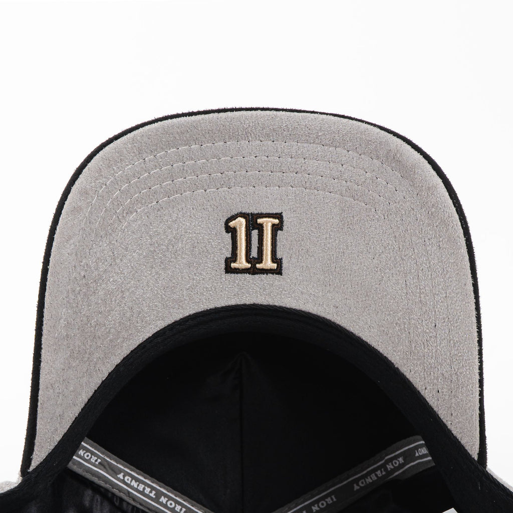 Gorra 1IRON TRENDY IRON BONES GRY/BLK SUEDE | Snapback Visera Curva
