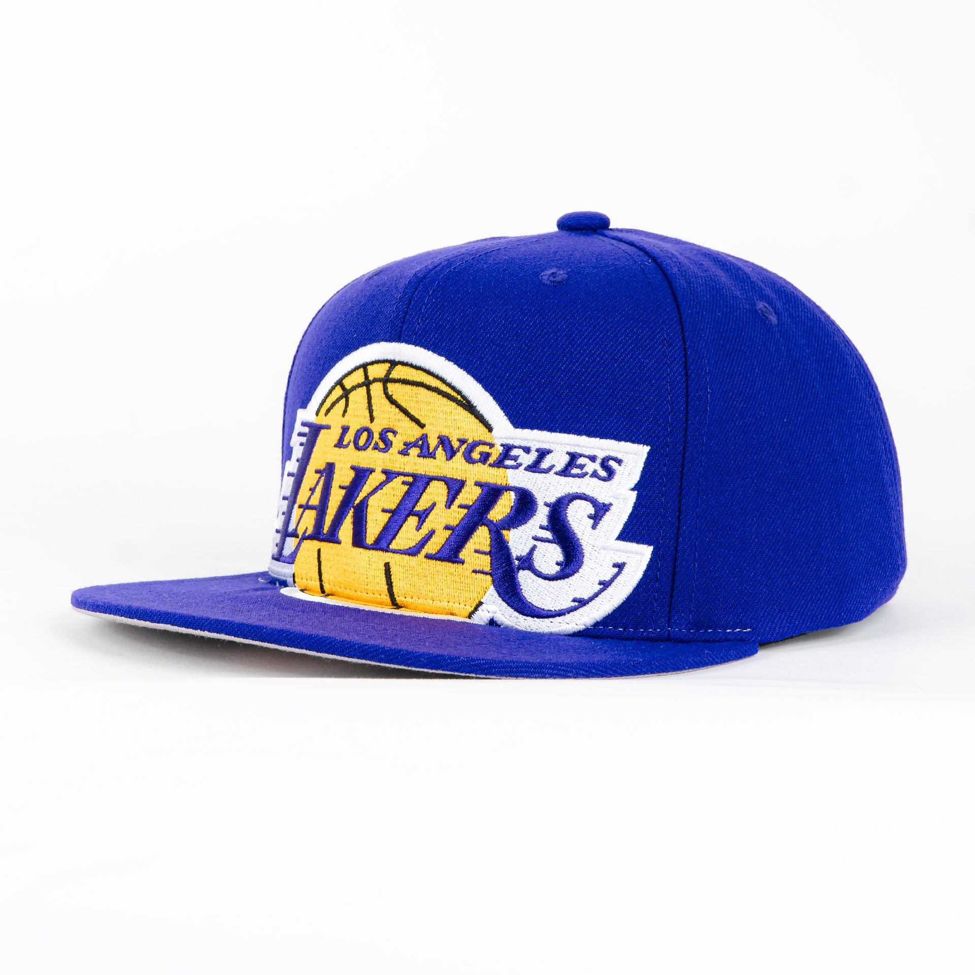 Gorra Mitchell & Ness LAKERS XL LOGO PURPLE | Visera Corta Snapback