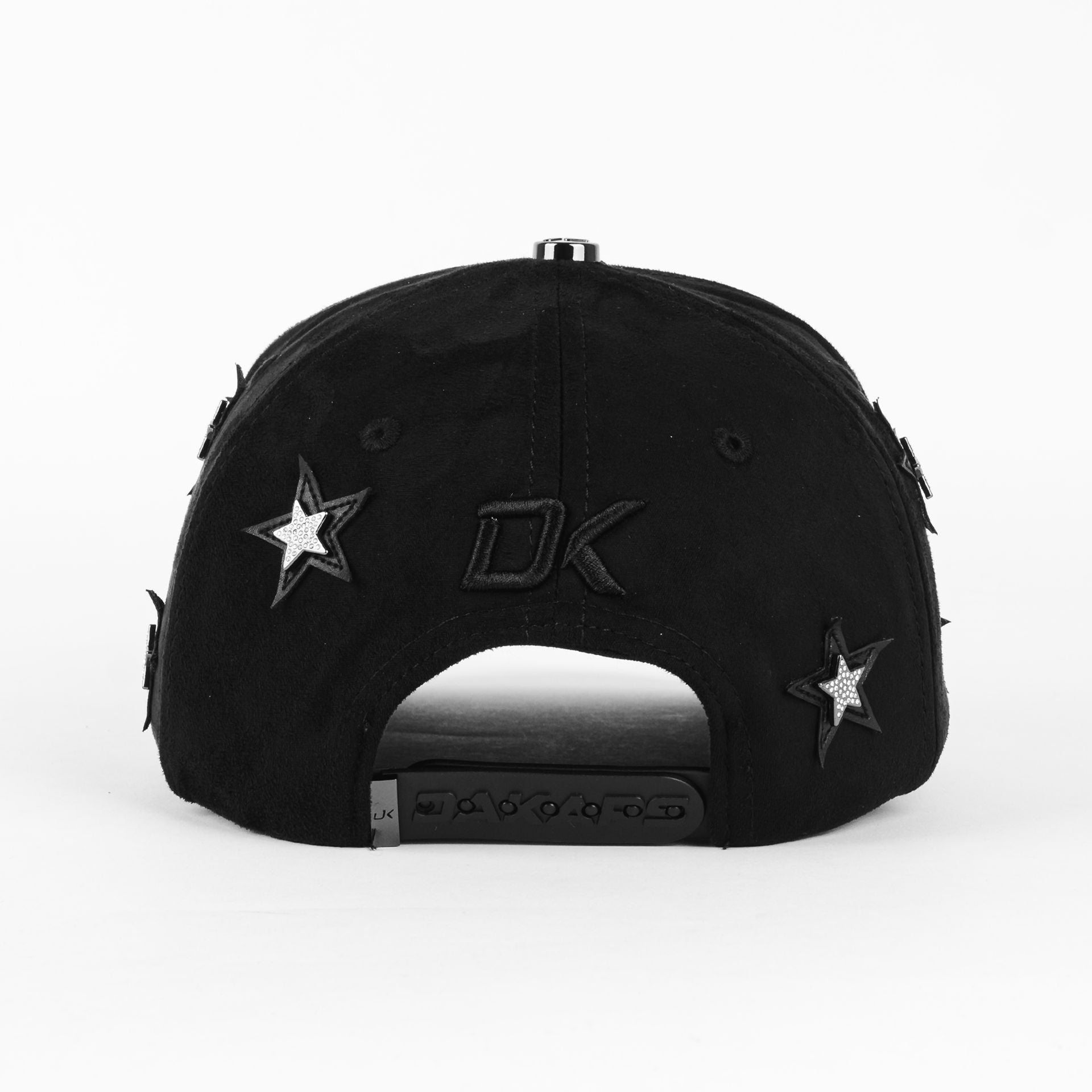 Gorra DAKAPS DK STARS CRISTALS BLACK SUEDE | Snapback Visera Curva
