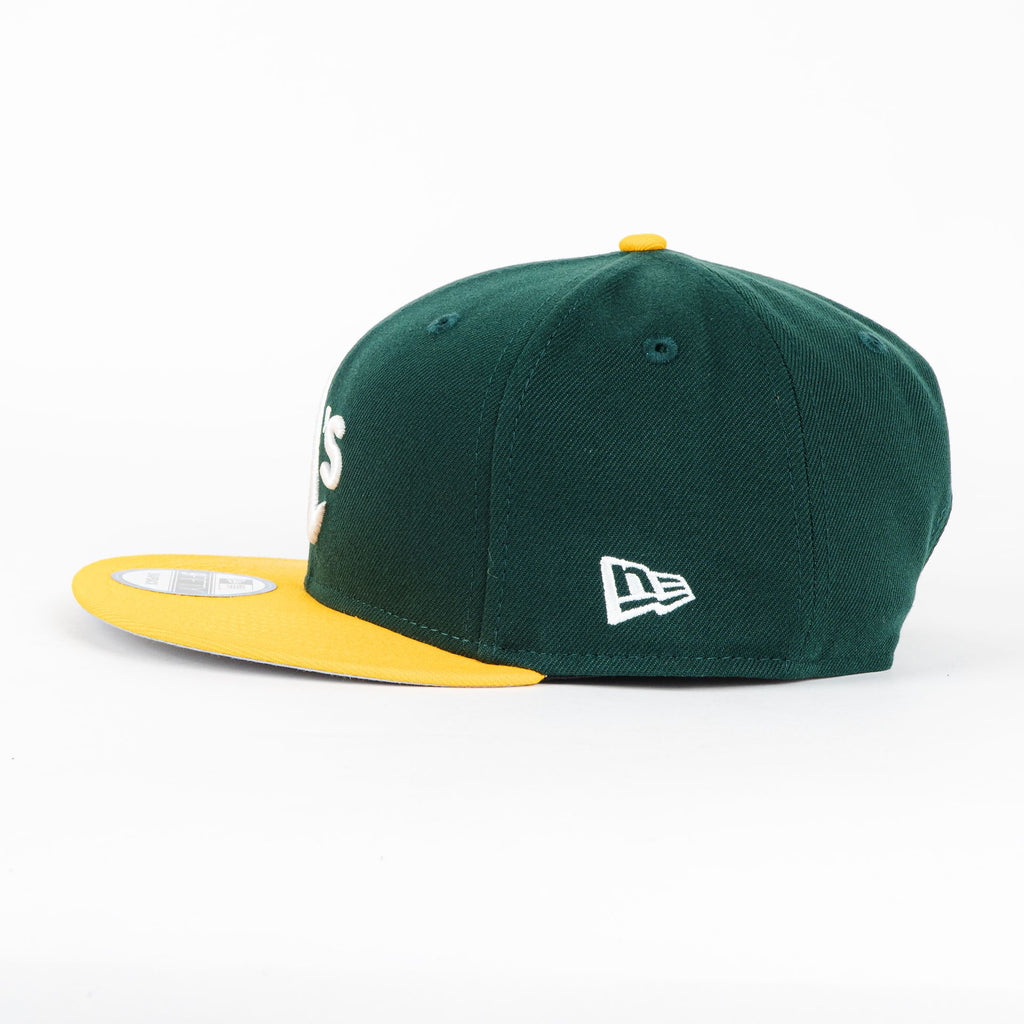 Gorra New Era ATHLETICS BASIC GREEN/YEL/WHT | Visera Corta Plana Snapback