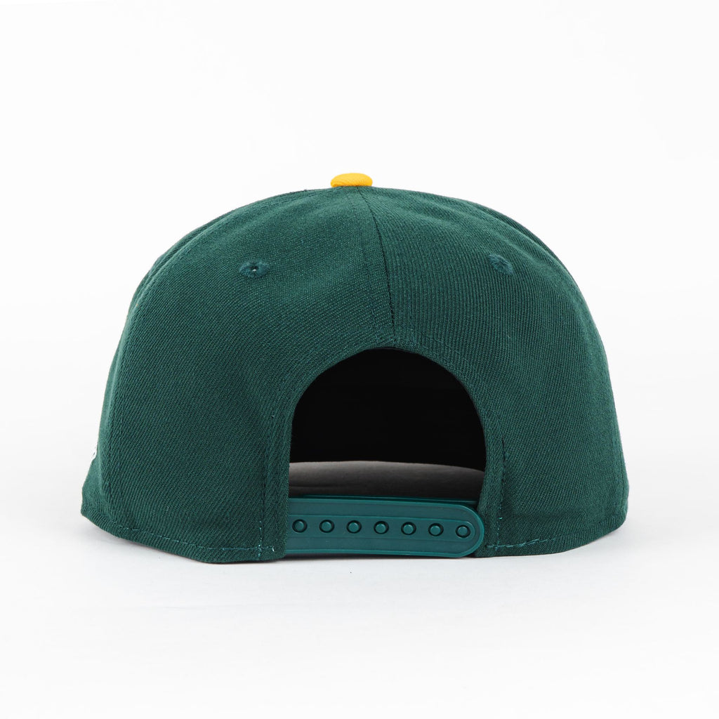 Gorra New Era ATHLETICS BASIC GREEN/YEL/WHT | Visera Corta Plana Snapback