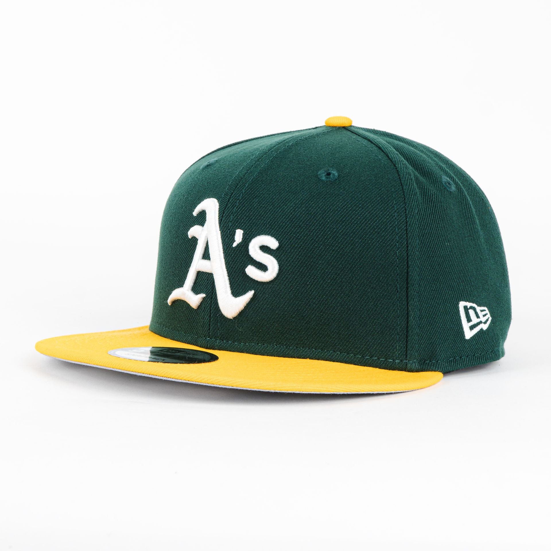 Gorra New Era ATHLETICS BASIC GREEN/YEL/WHT | Visera Corta Plana Snapback
