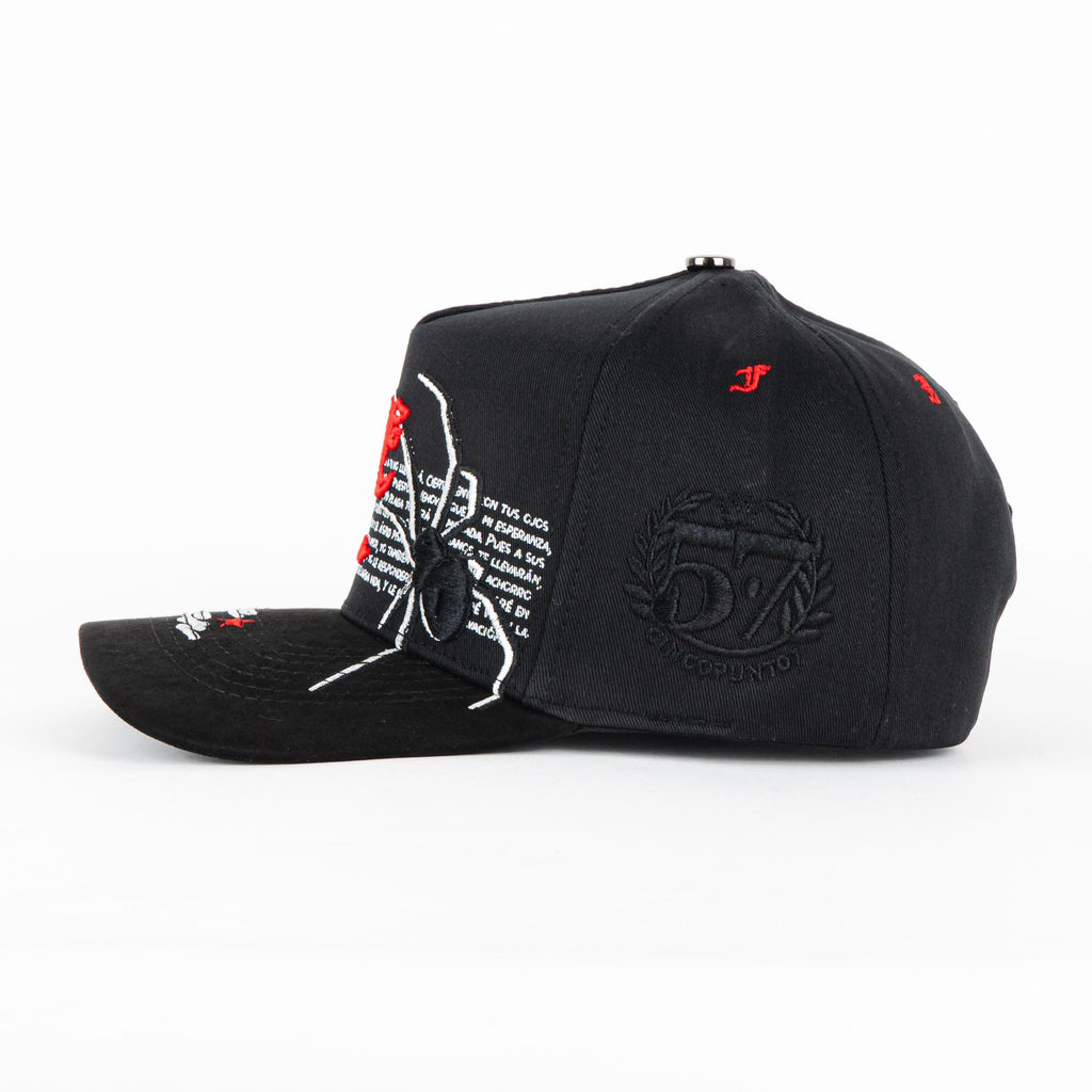 Gorra 5.7 FIVE SEVEN SPIDER BLK/RED SUEDE | Snapback Visera Semicurva