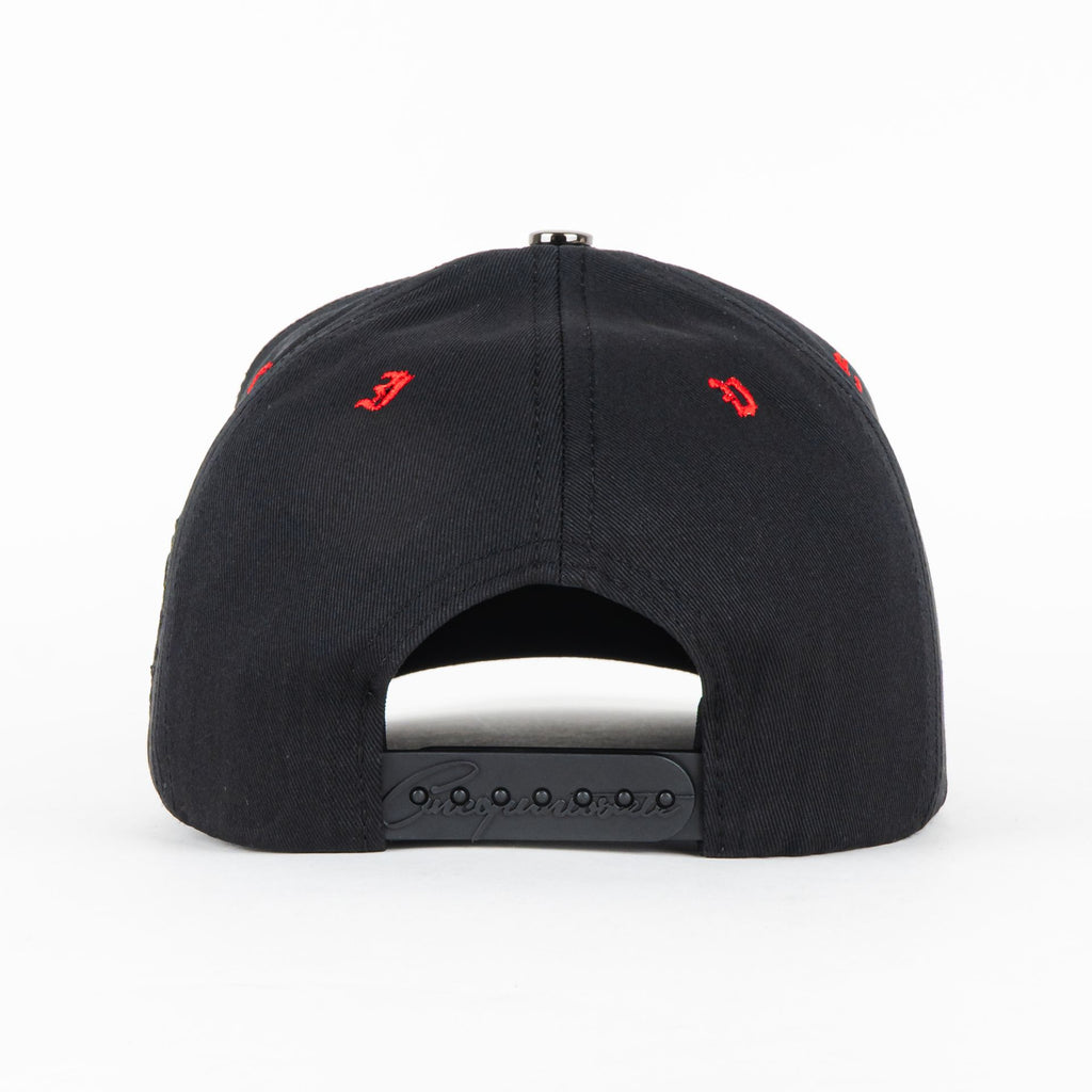 Gorra 5.7 FIVE SEVEN SPIDER BLK/RED SUEDE | Snapback Visera Semicurva