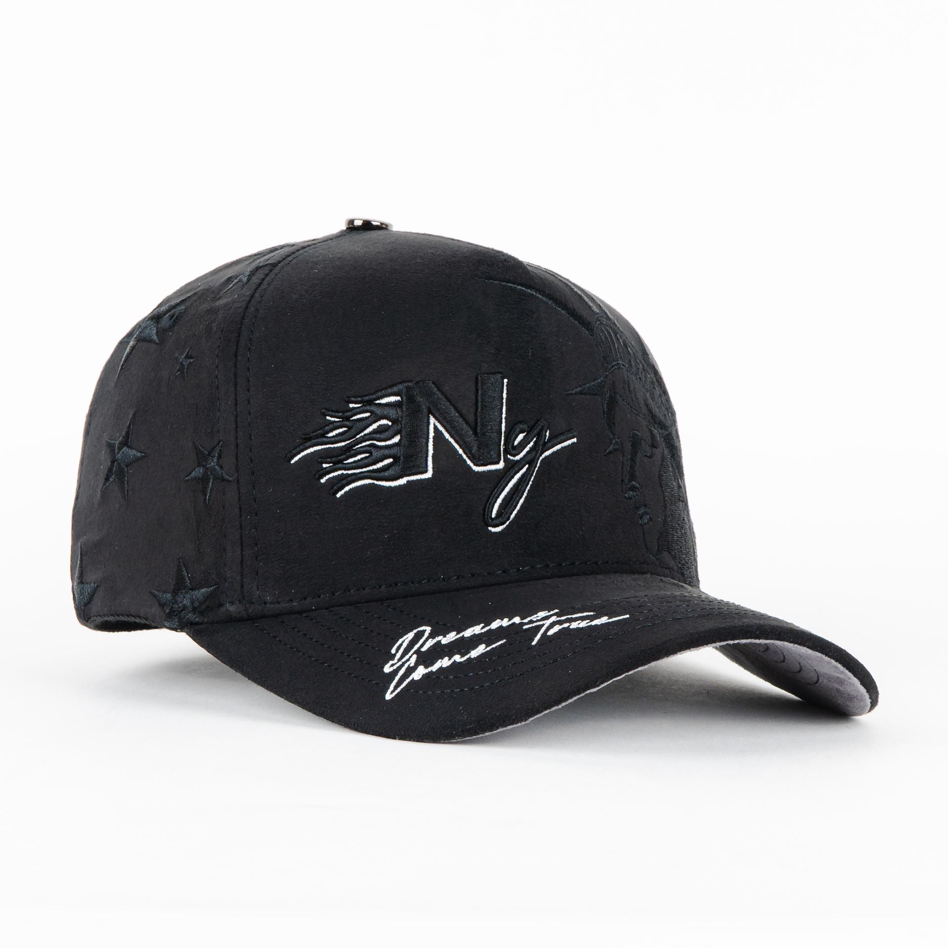 Gorra 5.7 BREAKING NEW YORK BLACK SUEDE | Snapback Visera Semicurva