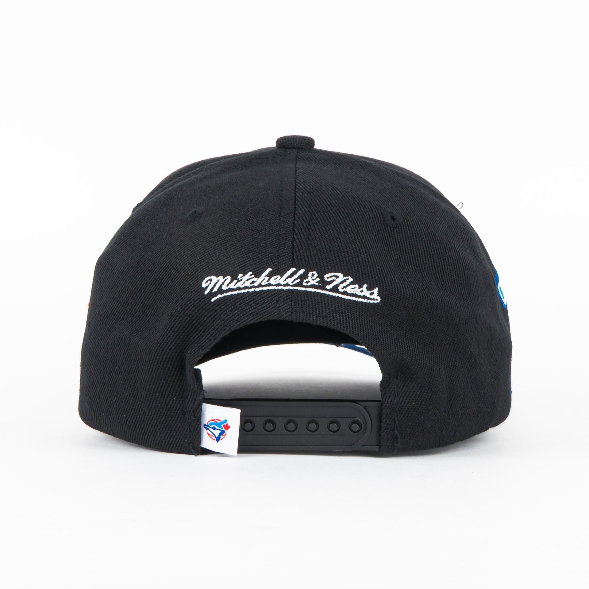 Gorra Mitchell&Ness BLUE JAYS HYPER TYPE BLACK/COLORS | Snapback Visera Semicurva