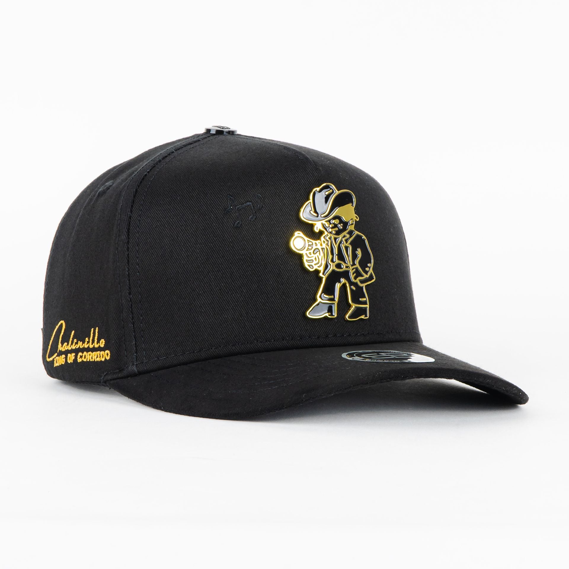 Gorra Sombrero Blanco CHALINILLO BLACK/GOLDEN | Snapback Visera Semicurva