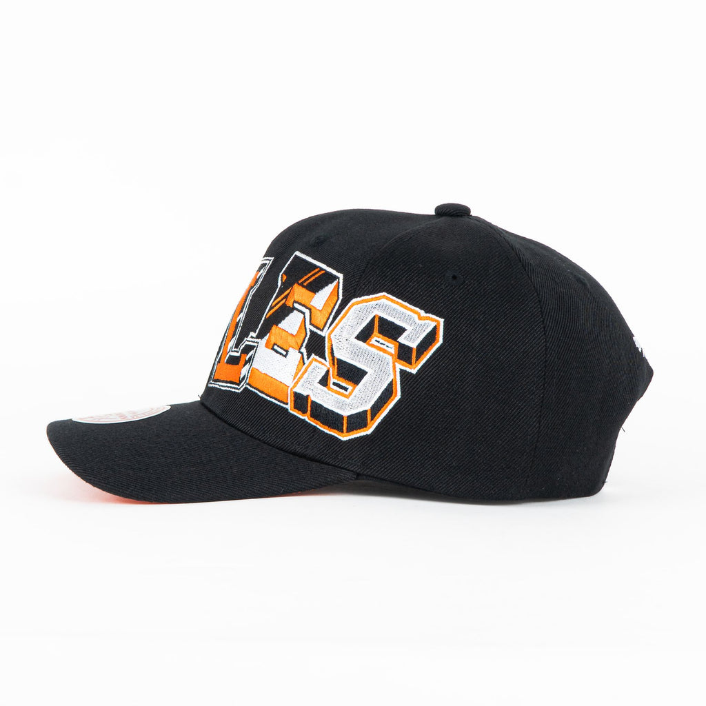 Gorra Mitchell&Ness ORIOLES HYPE BLACK/ORG| Snapback Visera Semicurva