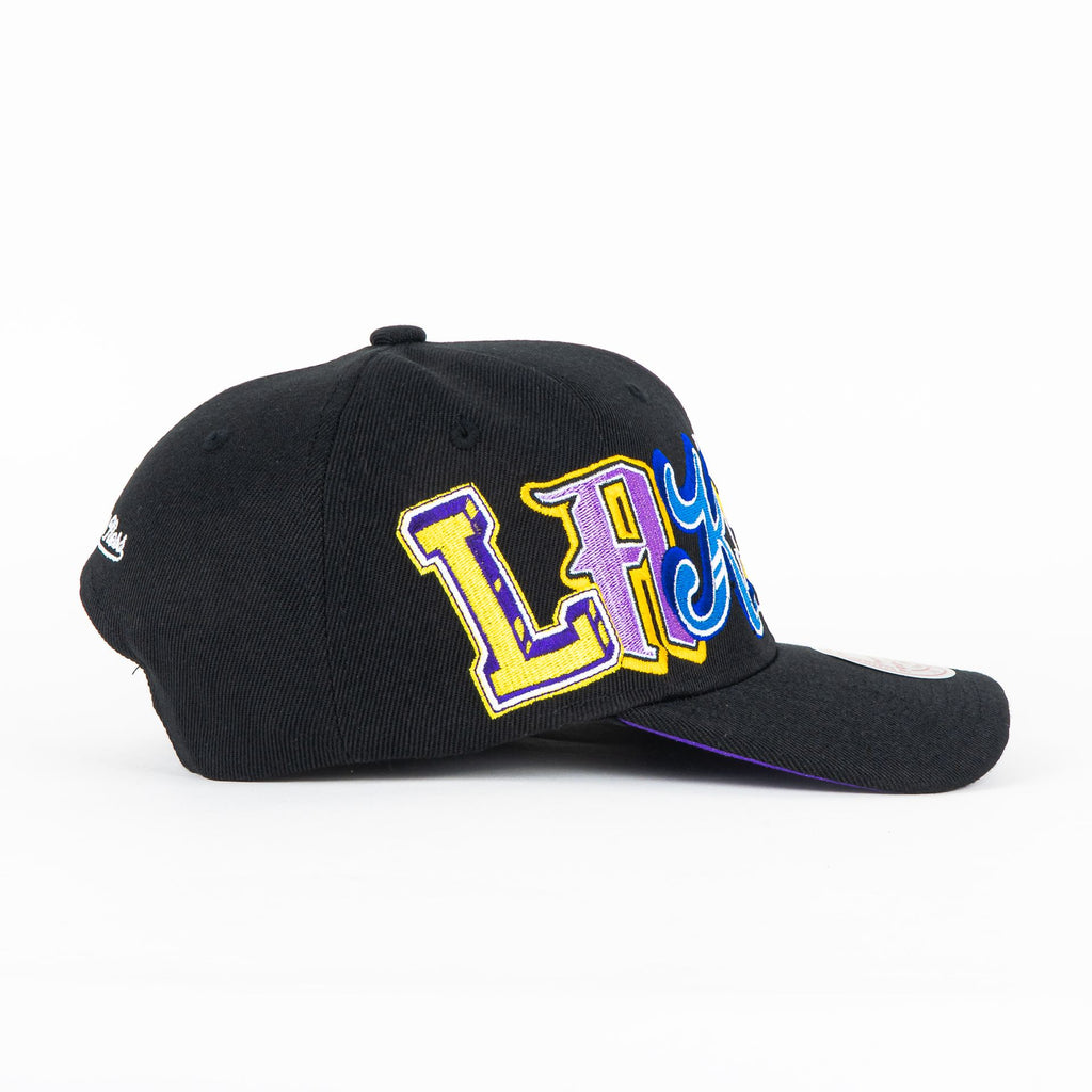 Gorra Mitchell&Ness LAKERS HYPE BLACK/COLORS | Snapback Visera Semicurva