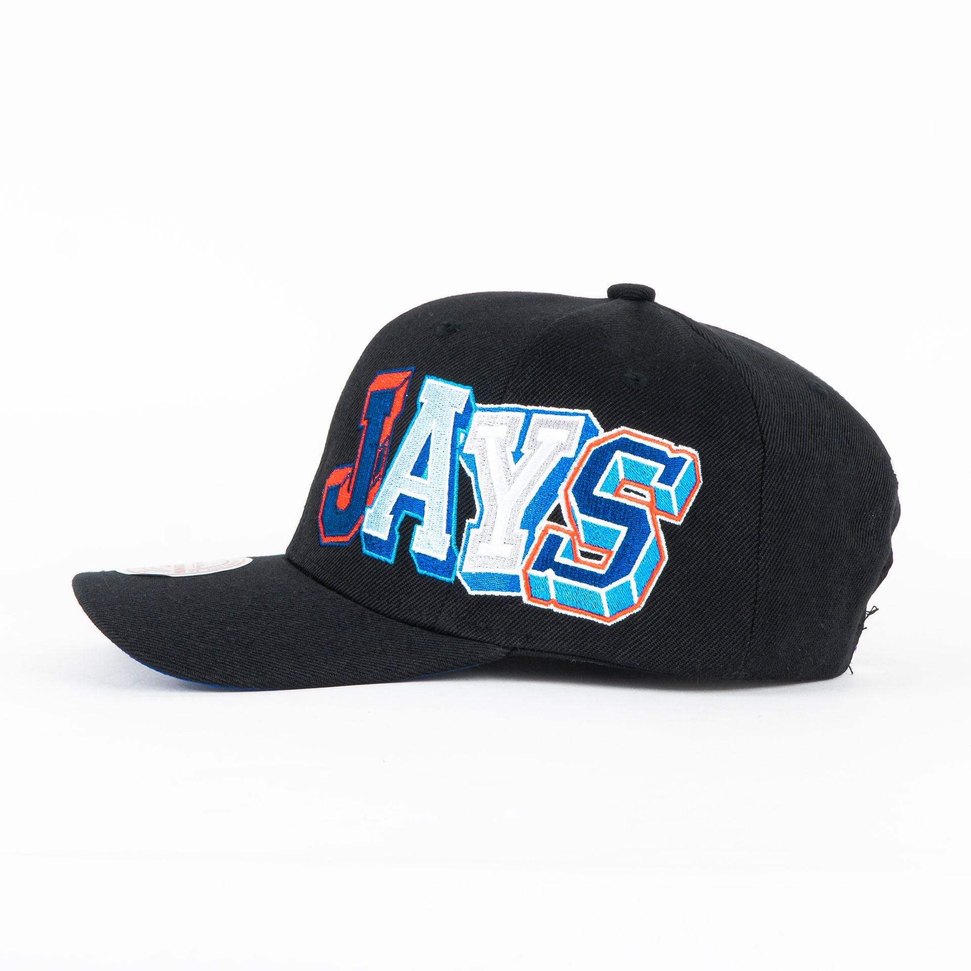 Gorra Mitchell&Ness BLUE JAYS HYPER TYPE BLACK/COLORS | Snapback Visera Semicurva