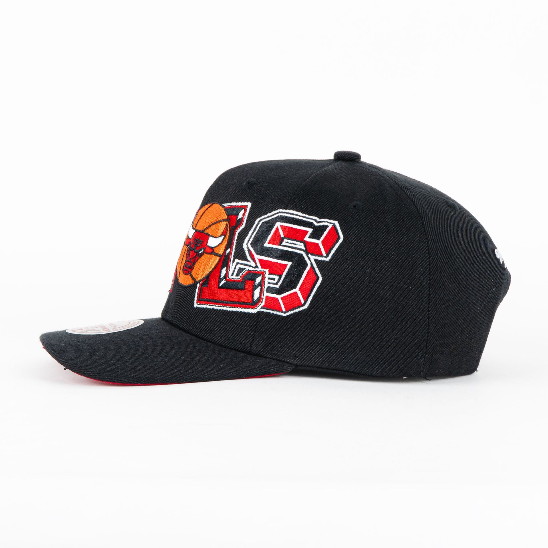Gorra Mitchell&Ness BULLS HYPER TYPE BLACK/RED | Snapback Visera Semicurva