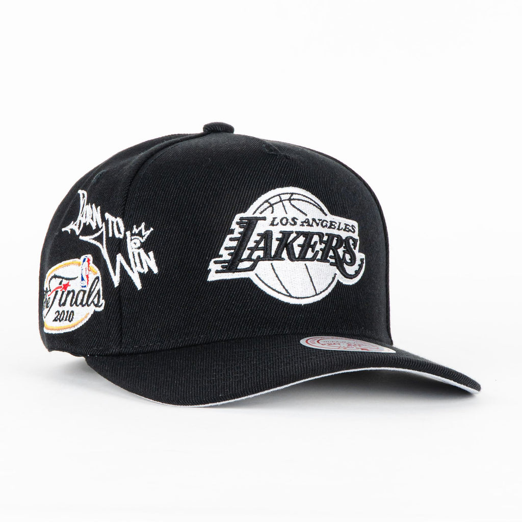 Gorra Mitchell&Ness LAKERS BORN TO WIN BLACK | Snapback Visera Semicurva