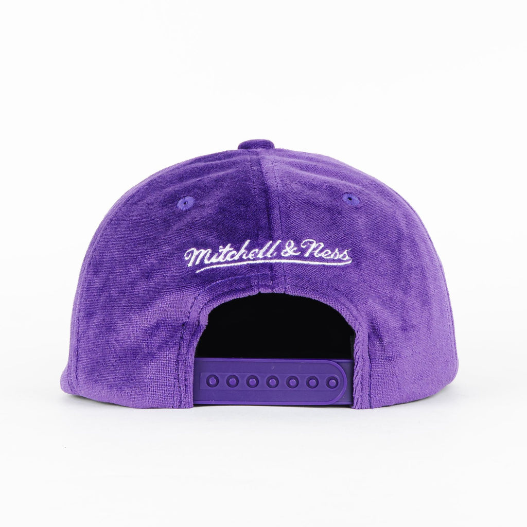Gorra Mitchell&Ness HORNETS TC VELDUR PUPLE SUEDE | Snapback Visera Plana