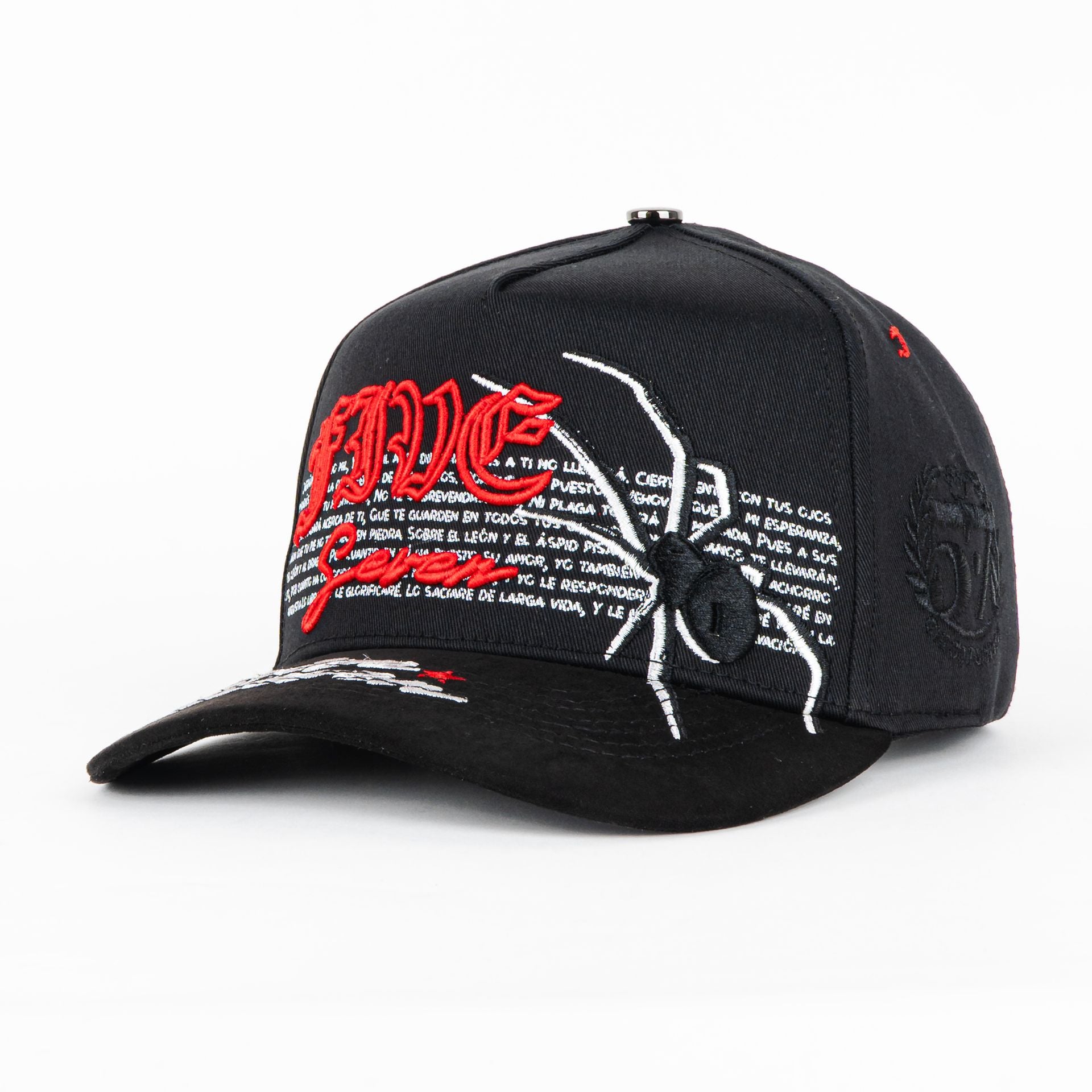 Gorra 5.7 FIVE SEVEN SPIDER BLK/RED SUEDE | Snapback Visera Semicurva
