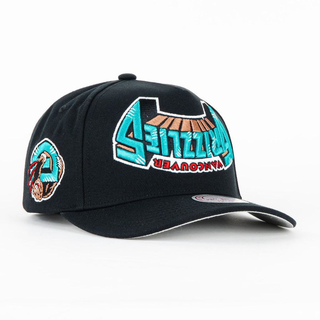 Gorra Mitchell&Ness GRIZZUEZ UPSIDE PRO BLACK | Snapback Visera Semicurva