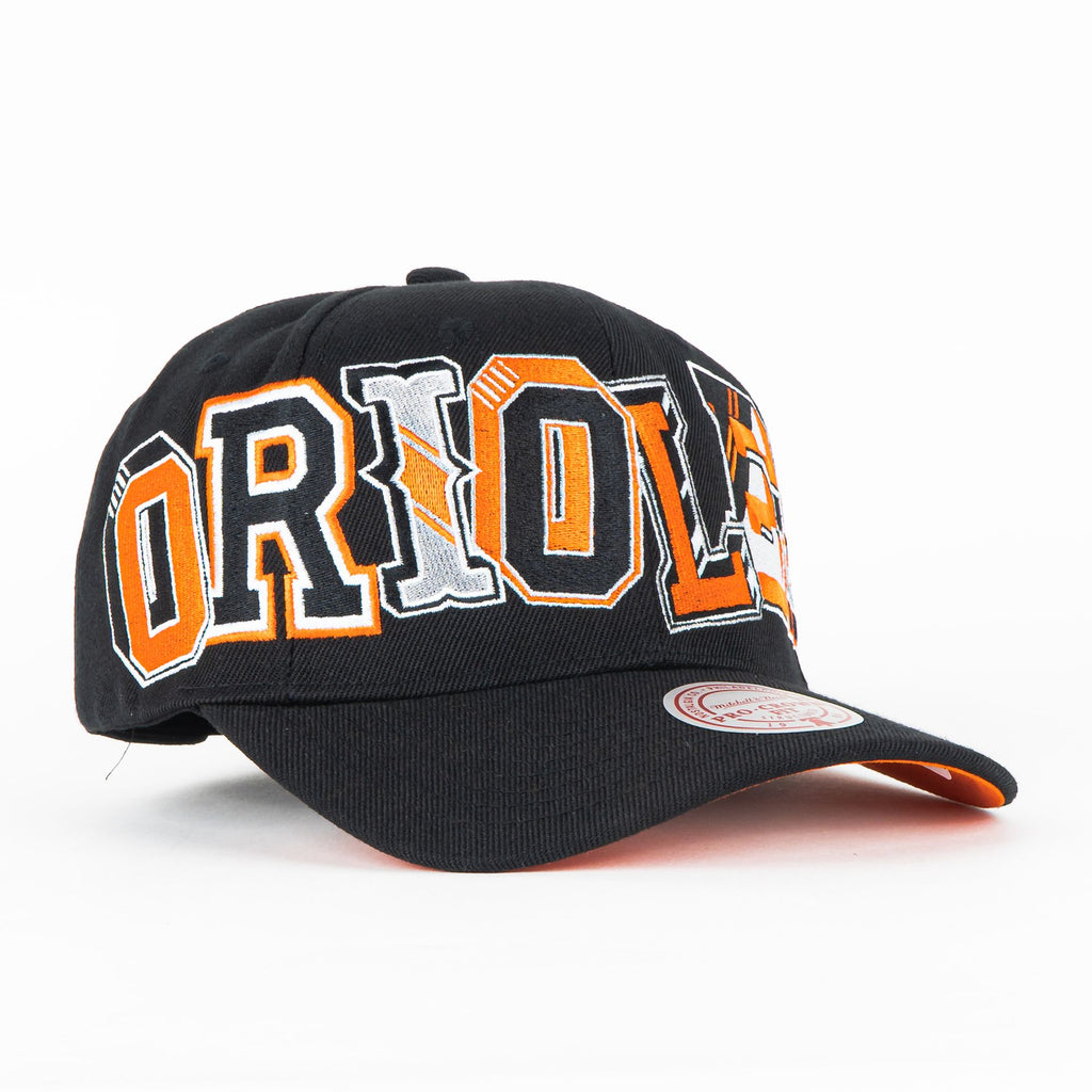 Gorra Mitchell&Ness ORIOLES HYPE BLACK/ORG| Snapback Visera Semicurva