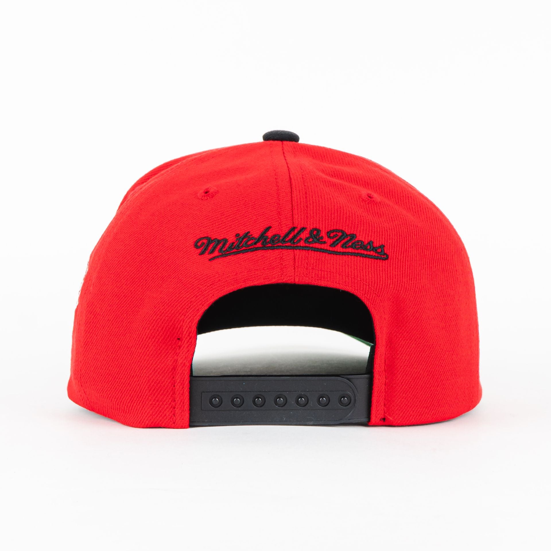 Gorra Mitchell&Ness BULLS TEAM SCRIPT RED/BLK | Snapback Visera Semicurva