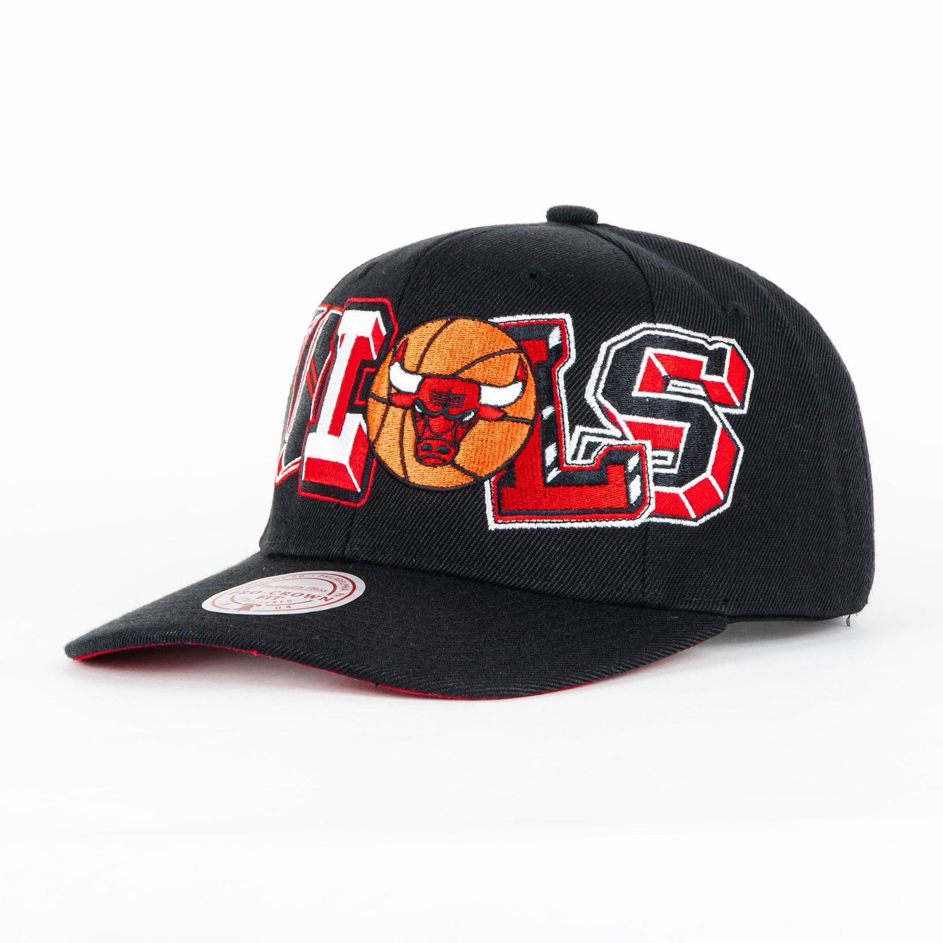 Gorra Mitchell&Ness BULLS HYPER TYPE BLACK/RED | Snapback Visera Semicurva