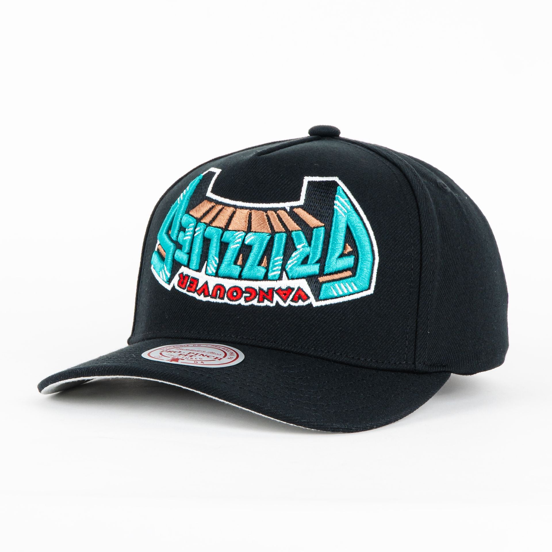 Gorra Mitchell&Ness GRIZZUEZ UPSIDE PRO BLACK | Snapback Visera Semicurva