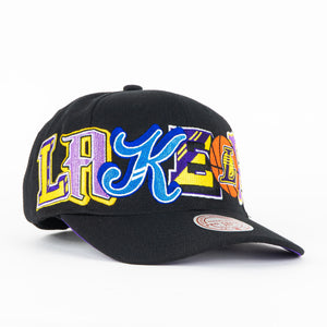 Gorra Mitchell&Ness LAKERS HYPE BLACK/COLORS | Snapback Visera Semicurva