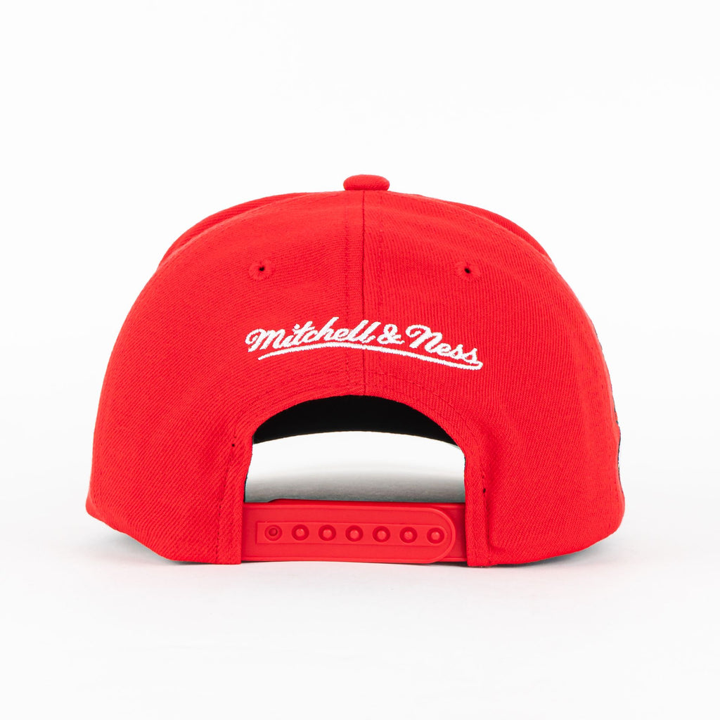 Gorra Mitchell&Ness BULLS UPSIDE PRO RED | Snapback Visera Semicurva