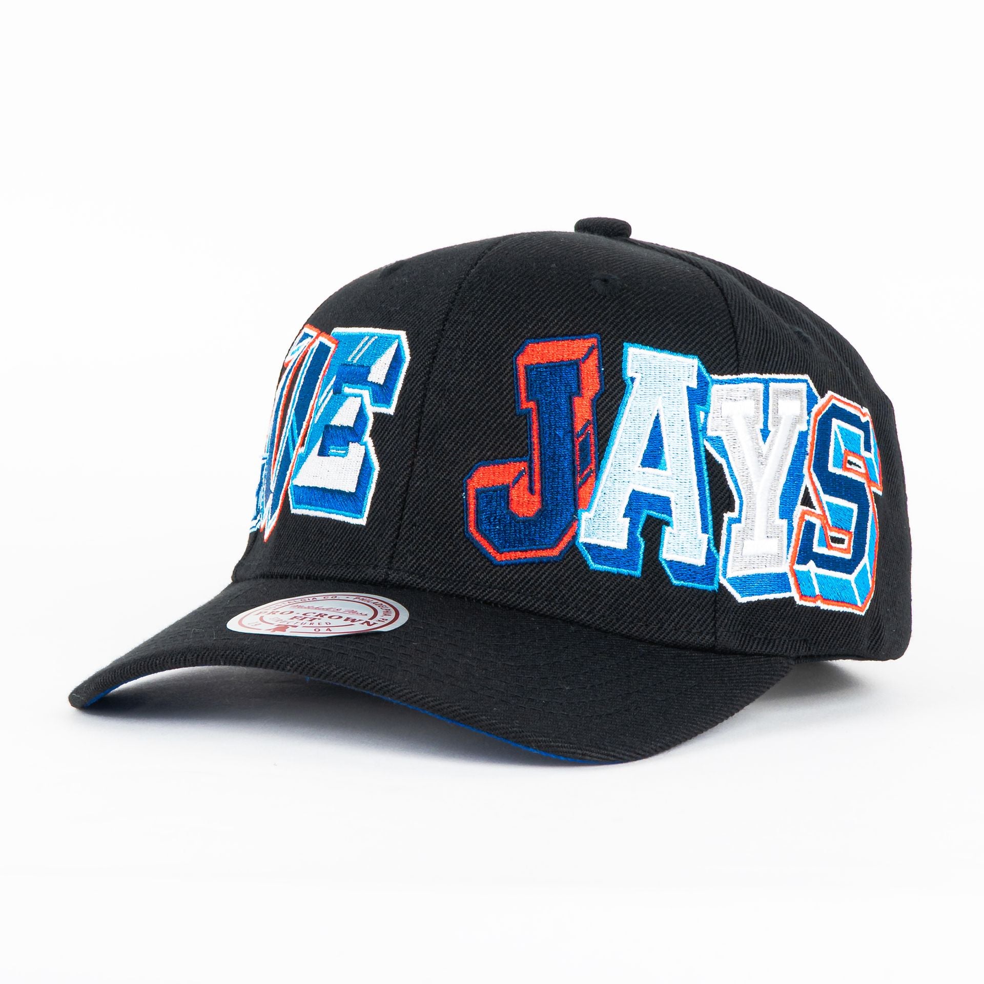 Gorra Mitchell&Ness BLUE JAYS HYPER TYPE BLACK/COLORS | Snapback Visera Semicurva
