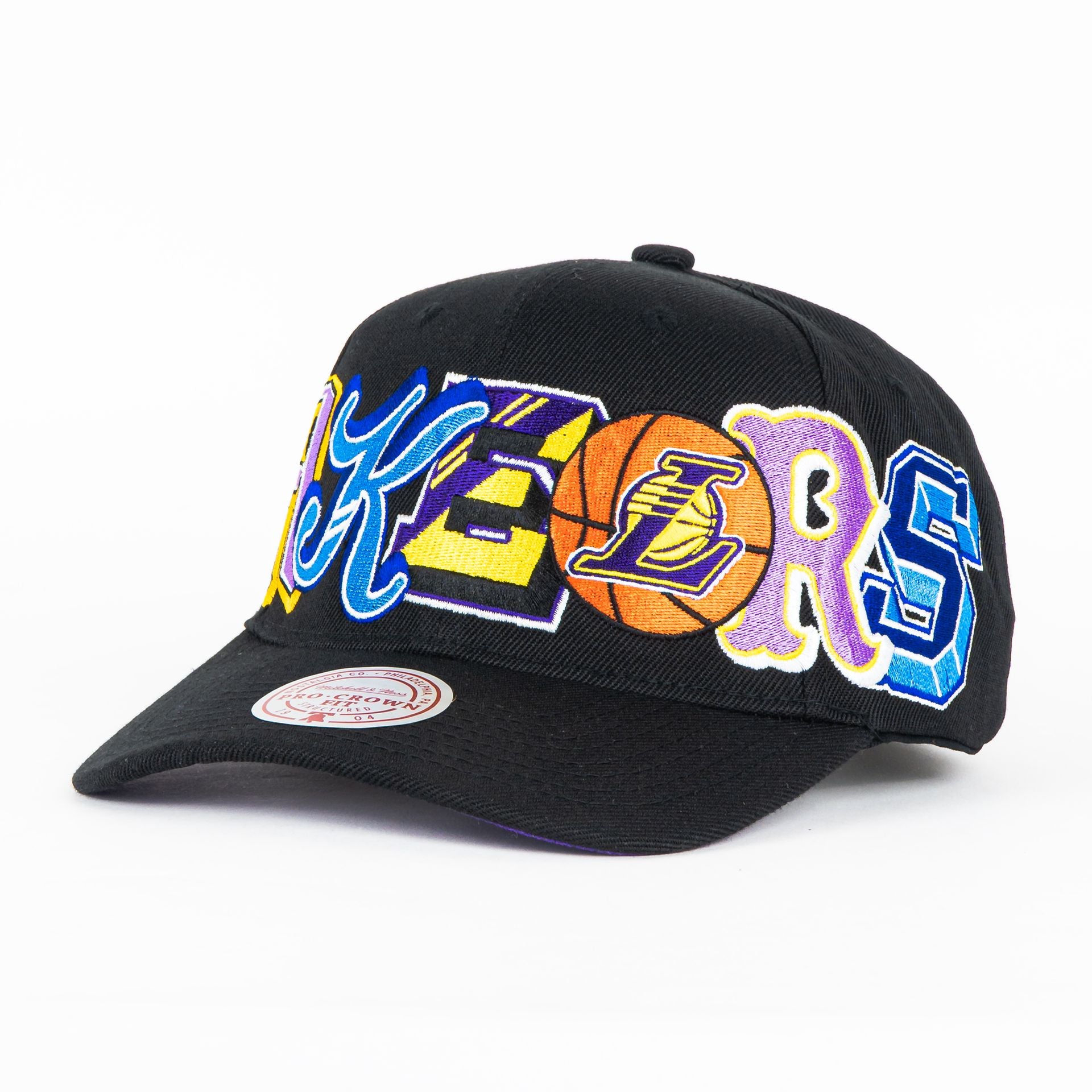 Gorra Mitchell&Ness LAKERS HYPE BLACK/COLORS | Snapback Visera Semicurva