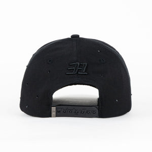 Gorra 31 Hats NY FLAMES 2025 ALL BLACK | Snapback Visera Curva