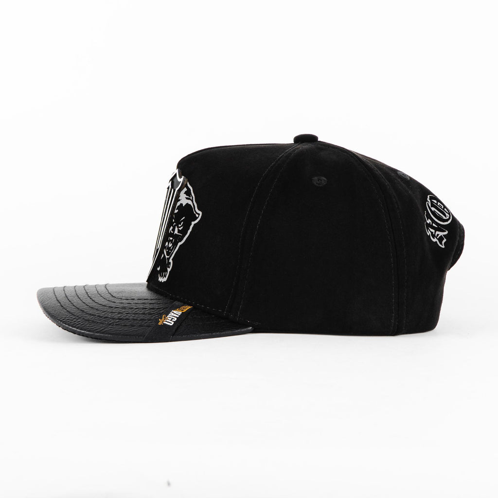 Gorra Vago Style NO FEAR V BLK SUEDE VISOR LEATHER | Snapback Visera Semicurva