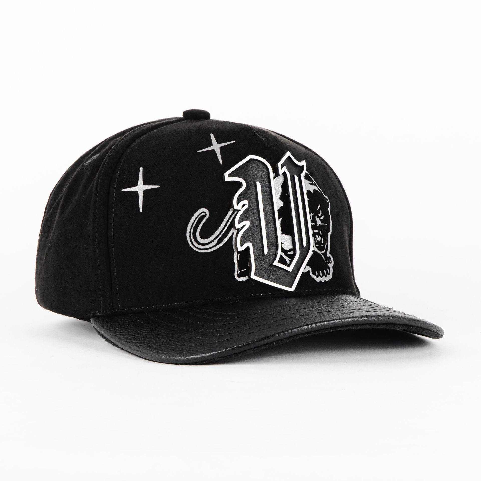 Gorra Vago Style NO FEAR V BLK SUEDE VISOR LEATHER | Snapback Visera Semicurva