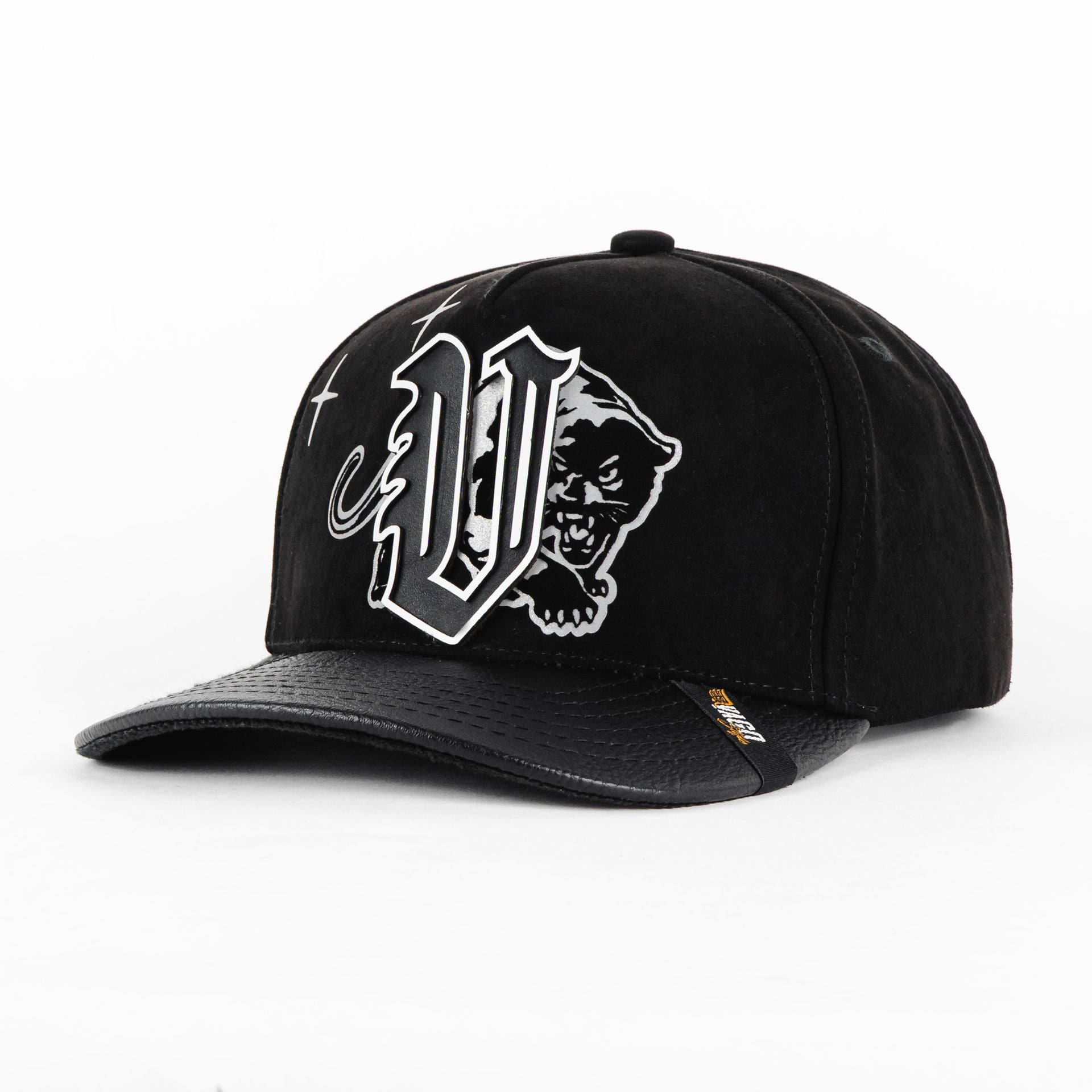 Gorra Vago Style NO FEAR V BLK SUEDE VISOR LEATHER | Snapback Visera Semicurva