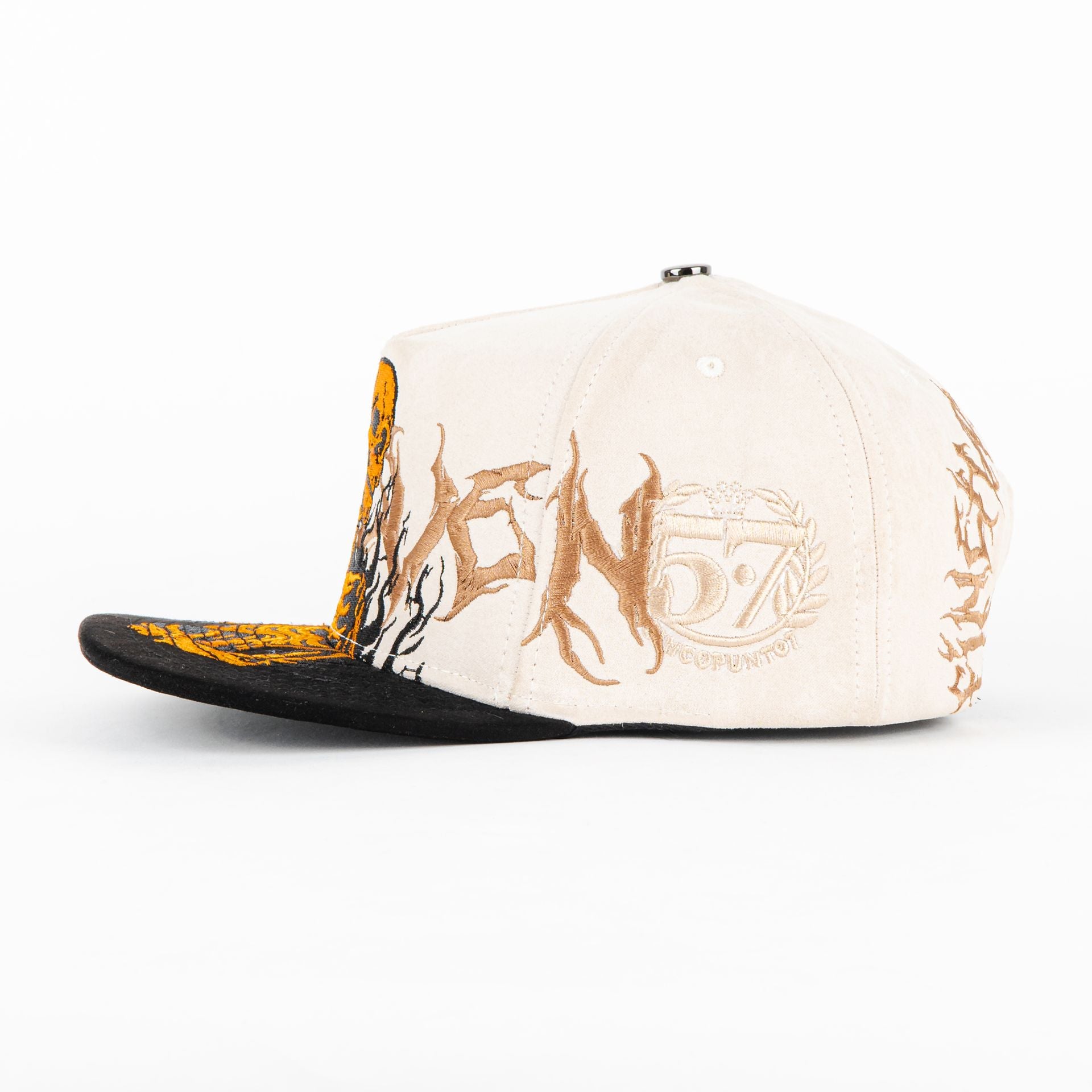 Gorra 5.7 SKULL 2 BEIGE/BLK | Snapback Visera Plana
