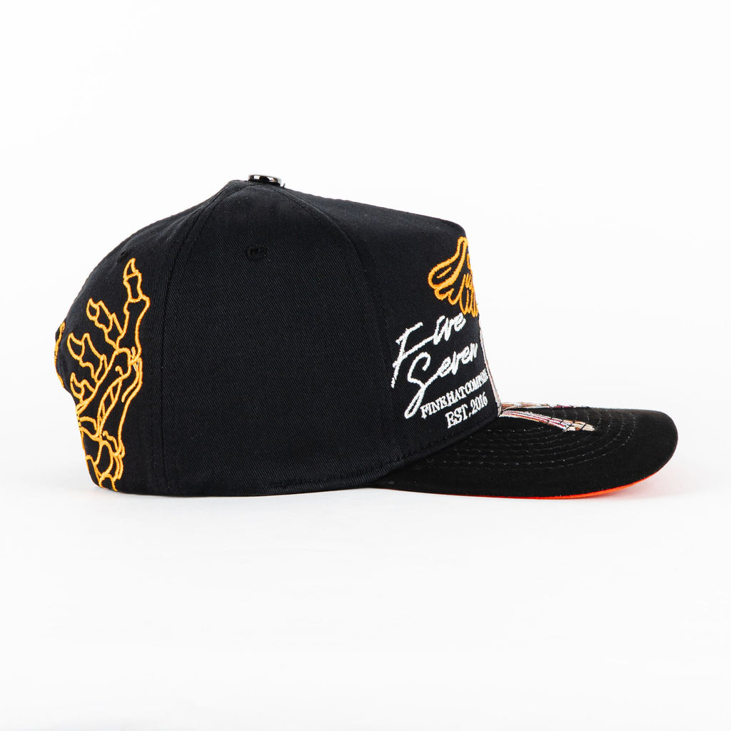 Gorra 5.7 SKULL ANGEL 2016 BLK | Snapback Visera Plana