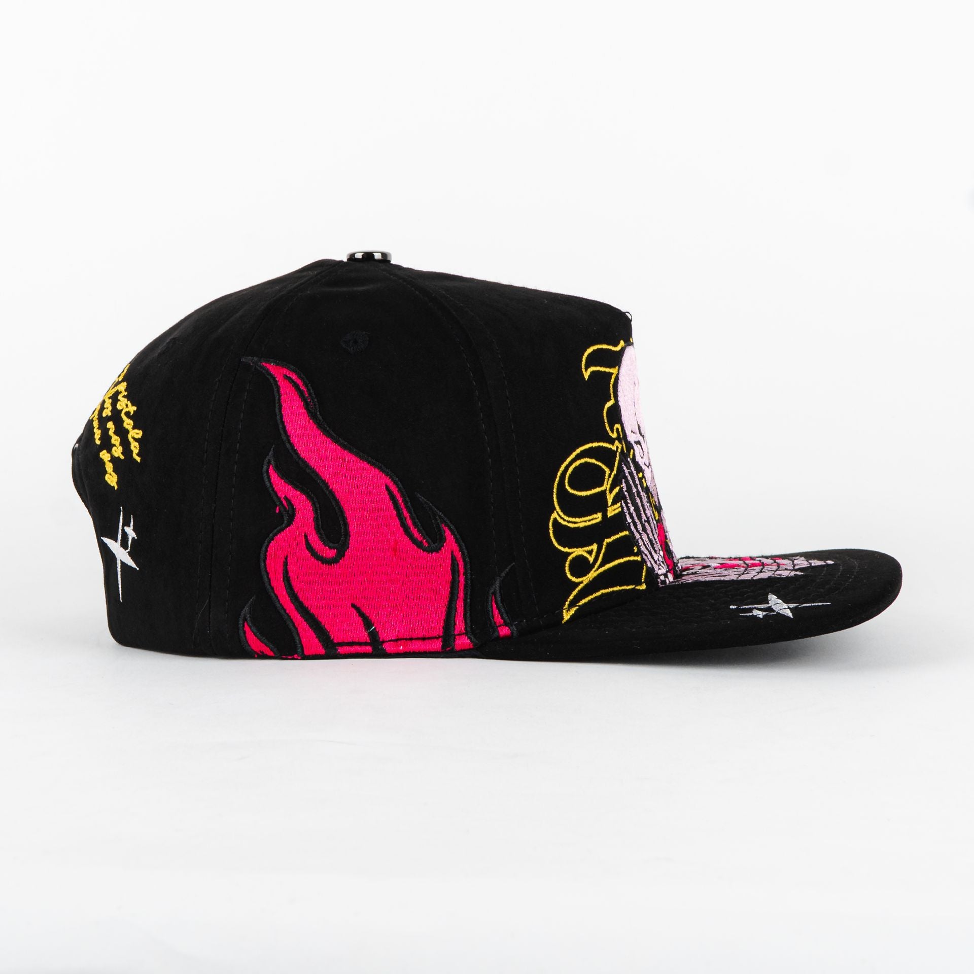Gorra 5.7 SKULL 3 PRAY BLK/YELL LETTERS | Snapback Visera Plana