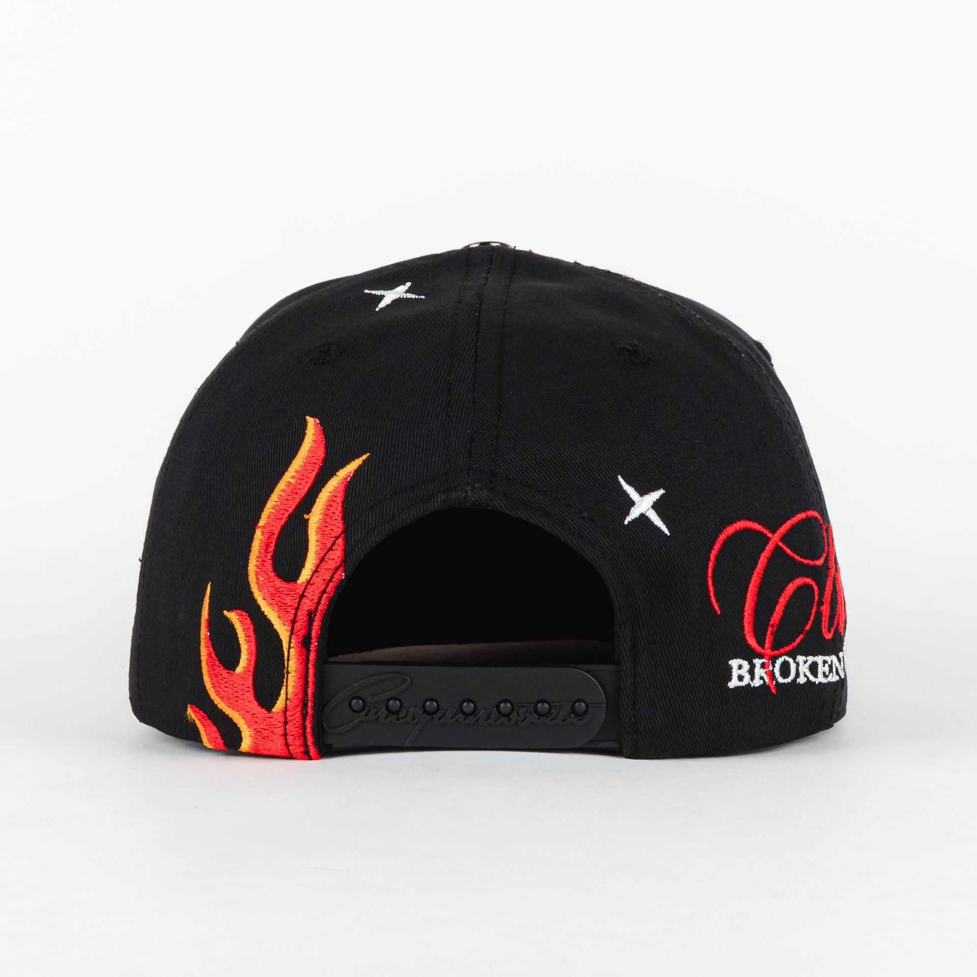 Gorra 5.7 SKULL FIRE HEART BLK | Snapback Visera Plana