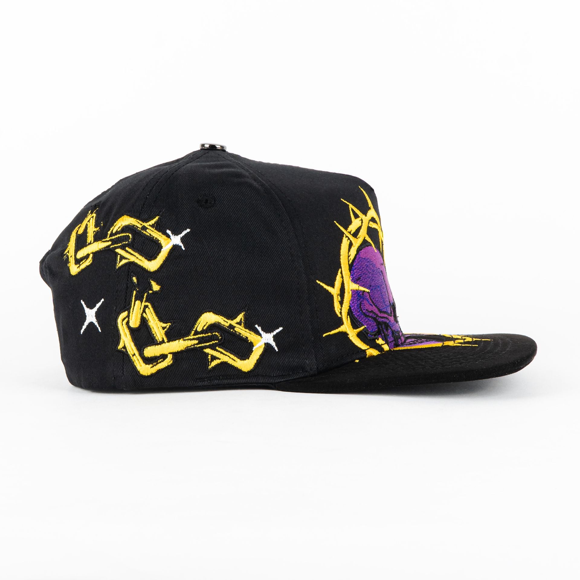 Gorra 5.7 SKULL CHAINS LOVE BLK/PURP | Snapback Visera Plana